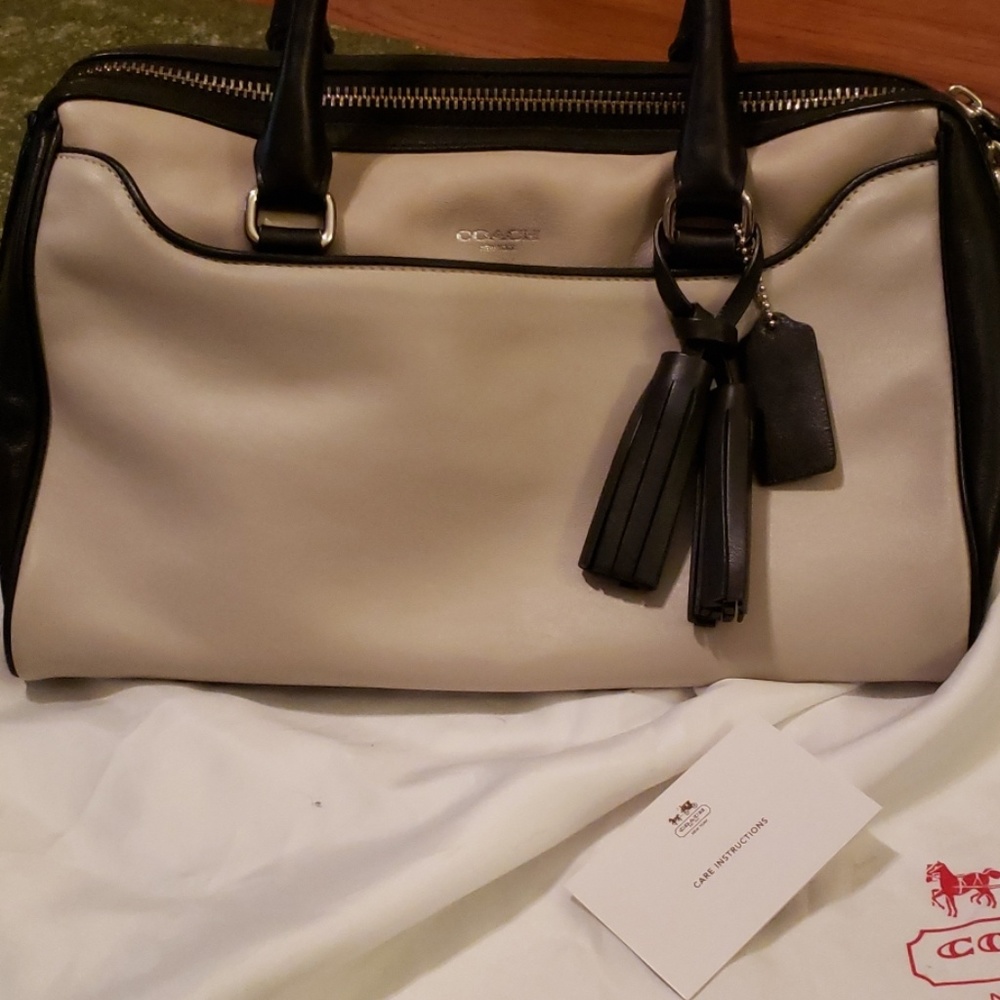 Coach Legacy Two Tone Leather Haley Satchel